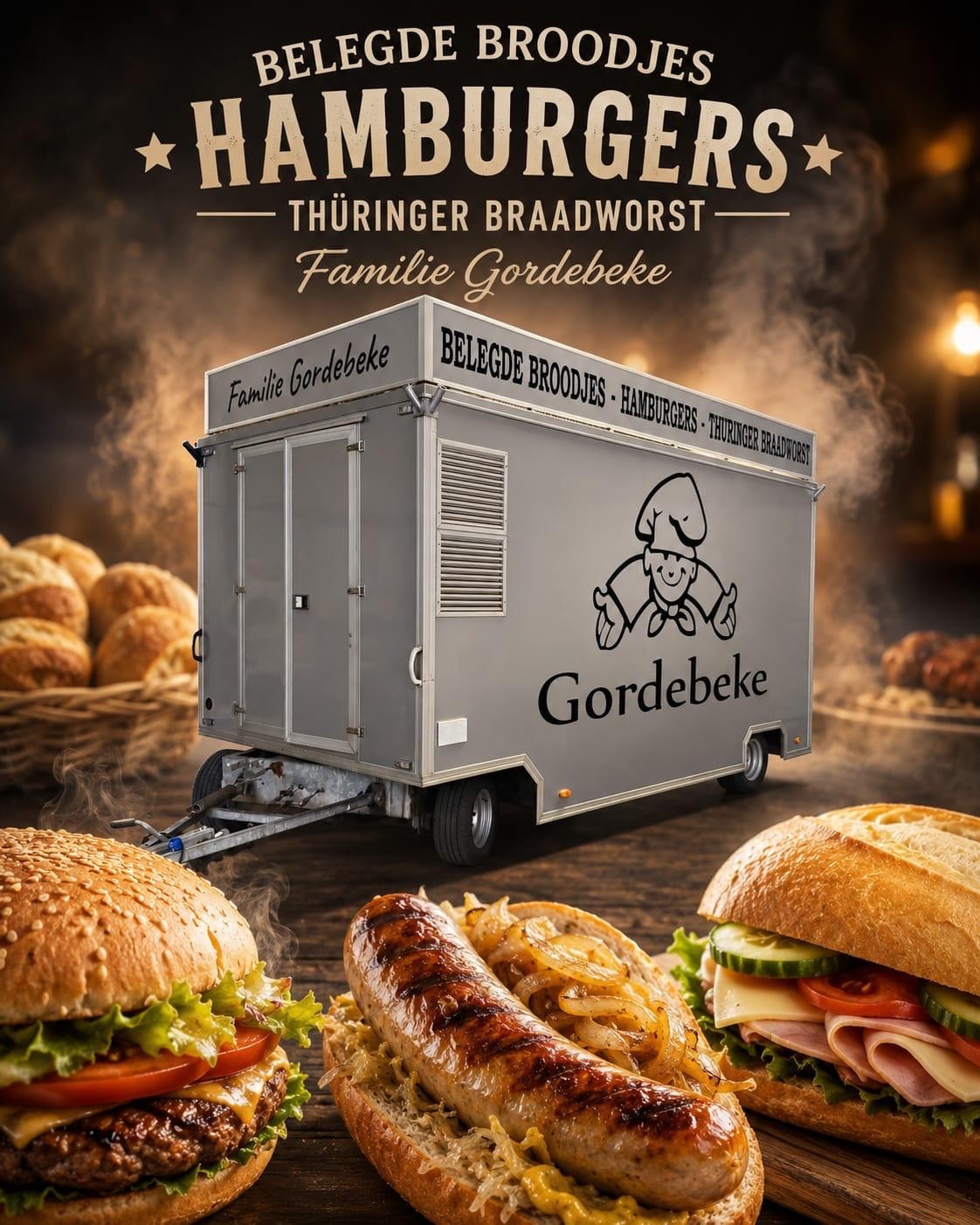 Belegde broodjes, hamburgers en braadworst van Gordebeke